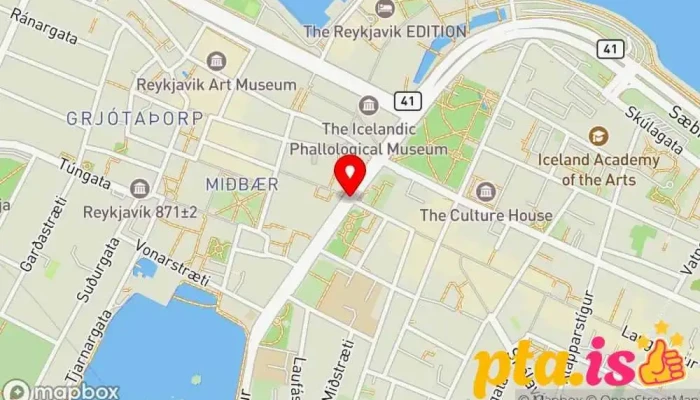 kort yfir Reykjavík Capital Skáli í Reykjavík