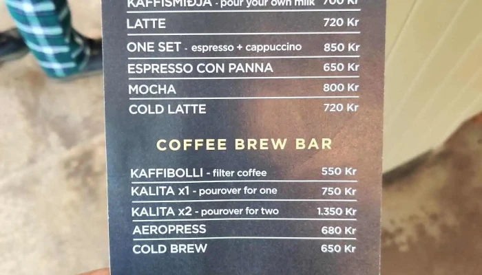 Reykjavik Roasters -  Matsedill - Reykjavík