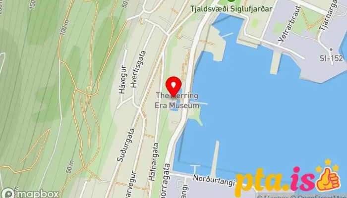 kort yfir Róaldsbrakki Safn í Siglufjörður