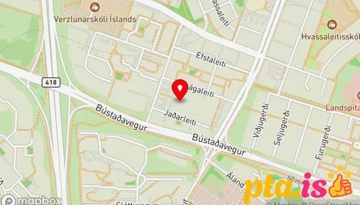 kort yfir RÚV - Ríkisútvarpið Fjölmiðlafyrirtæki í Reykjavík