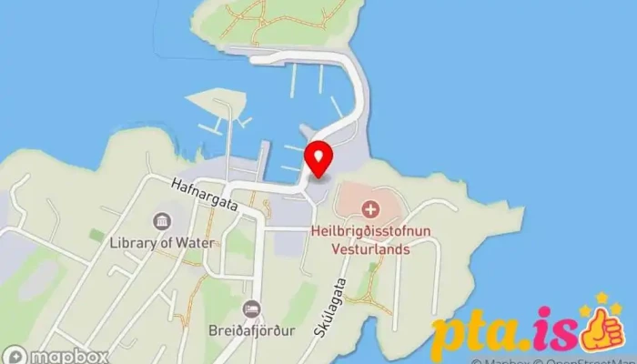 kort yfir Sæferðir Ferðaskrifstofa með skoðunarferðir, Fuglaskoðunarsvæði, Bátaferðir, Kaffihús, Ferjuþjónusta í Stykkishólmur