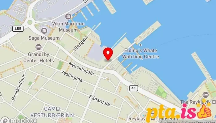 kort yfir Sea Trips Reykjavík Hvalaskoðunarfyrirtæki, Bátaferðir, Ferðaþjónustufyrirtæki í Reykjavík