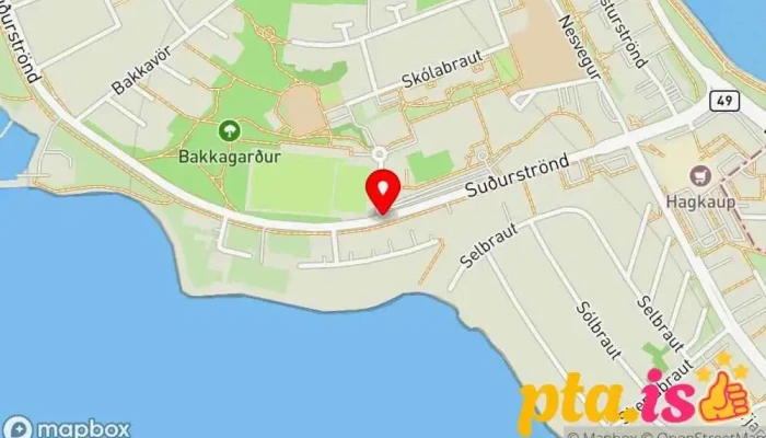 kort yfir Seltjarnarnes  í Seltjarnarnes