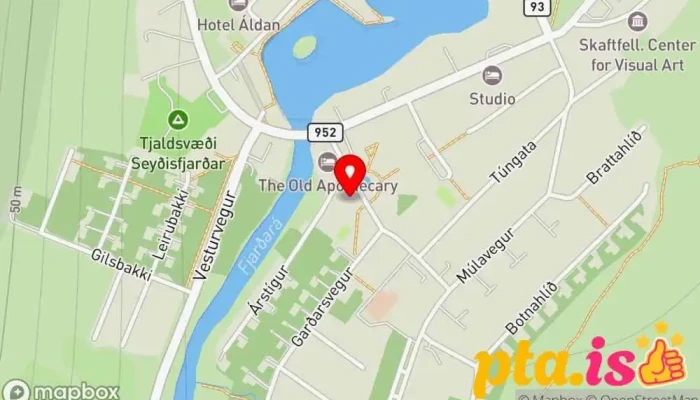 kort yfir Seyðisfjarðarskóli Skóli í Seyðisfjörður