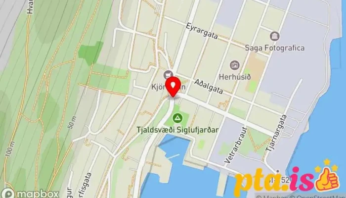 kort yfir Siglufjörður  í Siglufjörður