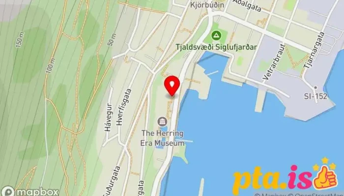 kort yfir Síldarminjasafn Íslands Safn, Ferðamannastaður í Siglufjörður