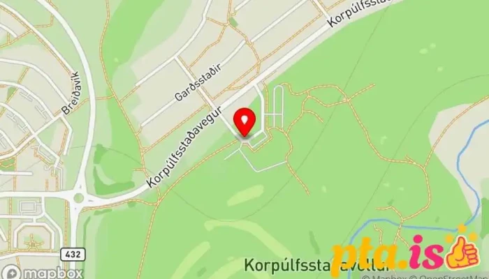 kort yfir SÍM Hlöðuloft Listamiðstöð í Reykjavík