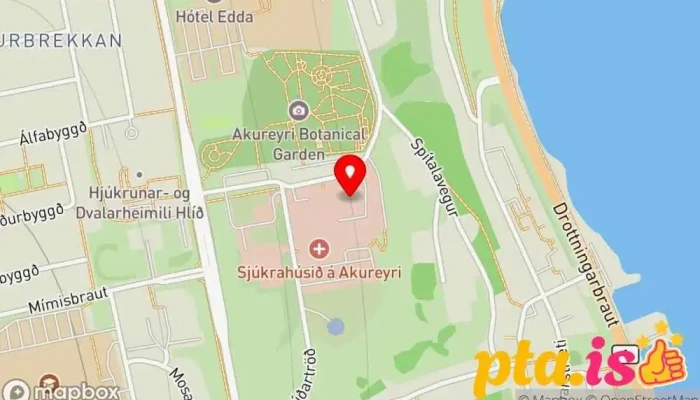 Sjukrahusid A Akureyri Kort - Akureyri