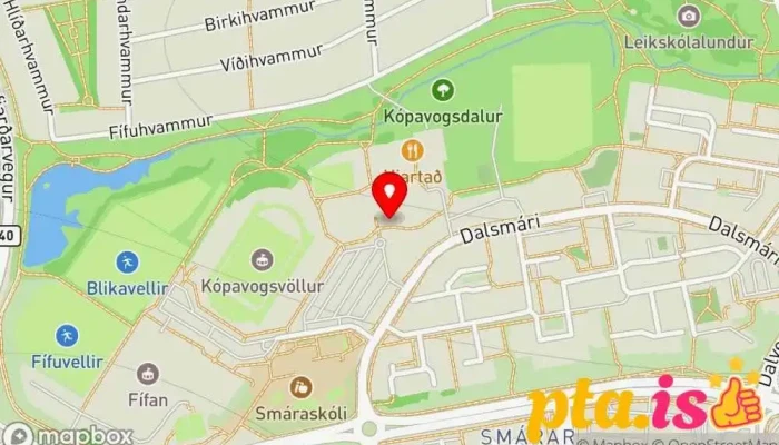 kort yfir Sjúkraþjálfunin Sporthúsinu Sjúkraþjálfari í Kópavogur