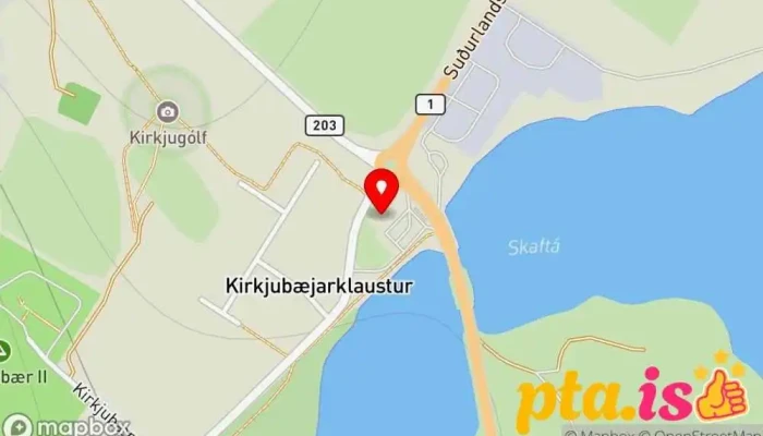 kort yfir Skaftárskáli Skyndibitastaður í Kirkjubæjarklaustur