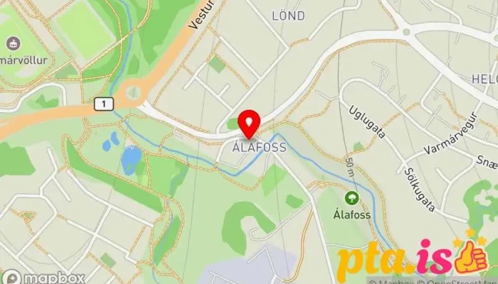 kort yfir Skálinn Skátaheimili í Mosfellsbær