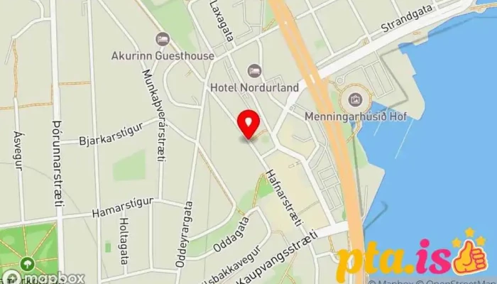 kort yfir Skart og Verðlaun Skartgripaverslun í Akureyri