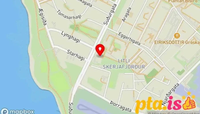 kort yfir Skerjagarður Heimavist í Reykjavík