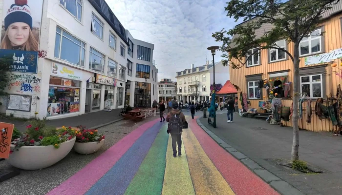 Skolavordustigur Regnbogagatan Street View 360deg - Reykjavík