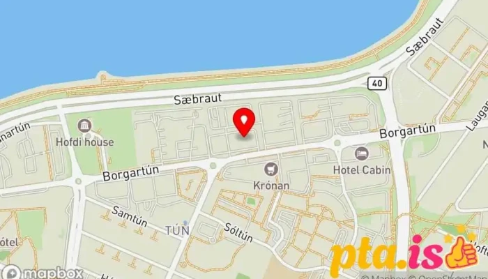 kort yfir SL lífeyrissjóður Fjármálastofnun í Reykjavík
