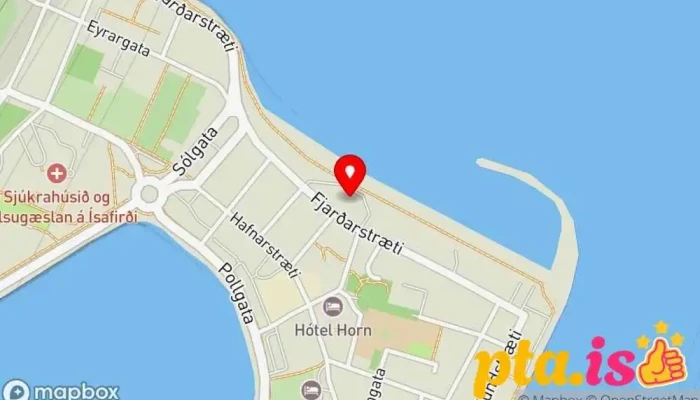 kort yfir Slökkvistöðin Slökkvistöð í Ísafjörður