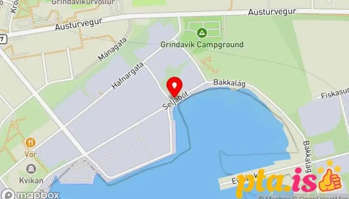 kort yfir Slysavarnadeildin Þórkatla Frjáls félagasamtök í Grindavík