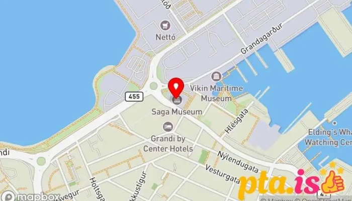 kort yfir Sögusafnið Sögusafn, Ferðamannastaður í Reykjavík