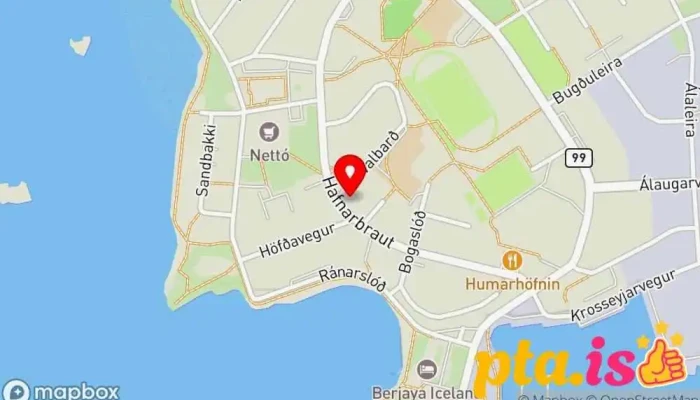 kort yfir stígvélum girðing,Hafnarbraut 26, 780 Höfn í Hornafirði,Island Ferðamannastaður í Höfn í Hornafirði
