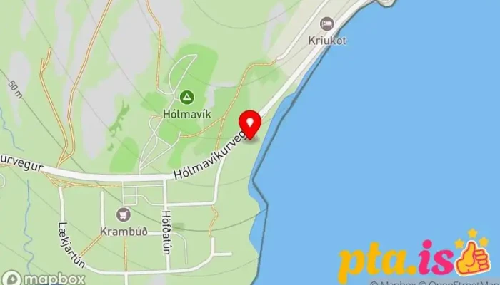 kort yfir strandir.is Upplýsingamiðstöð ferðamanna í Hólmavík