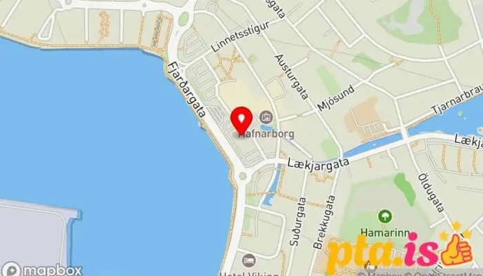 kort yfir Stúdíó hár og húð Hárgreiðslustofa í Hafnarfjörður