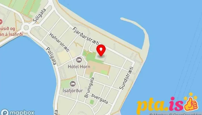 kort yfir Sundhöll Ísafjarðar Almenningssundlaug, Innisundlaug í Ísafjörður