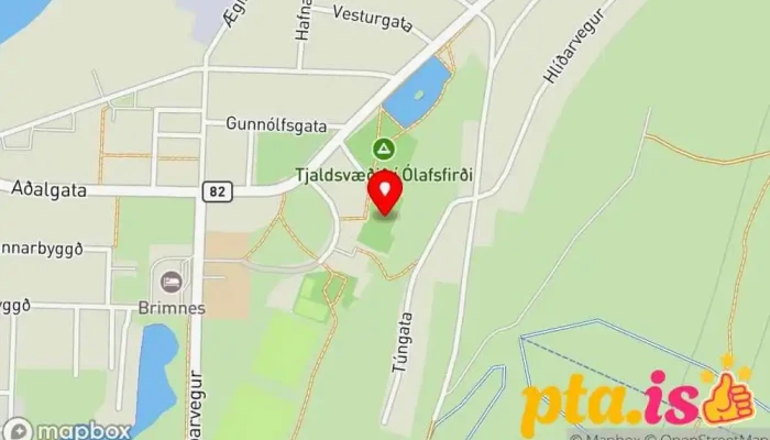 kort yfir Sundlaug Ólafsfjarðar Almenningssundlaug, Hleðslustöð rafbíla, Líkamsrækt, Ókeypis bílastæði, Líkamsræktarstöð, Outdoor swimming pool, Gufubað, Sundlaug í Ólafsfjörður