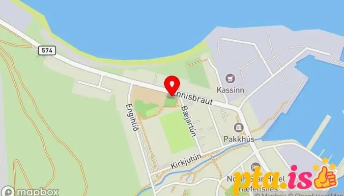 kort yfir Sundlaug Ólafsvíkur Sundlaug í Ólafsvík