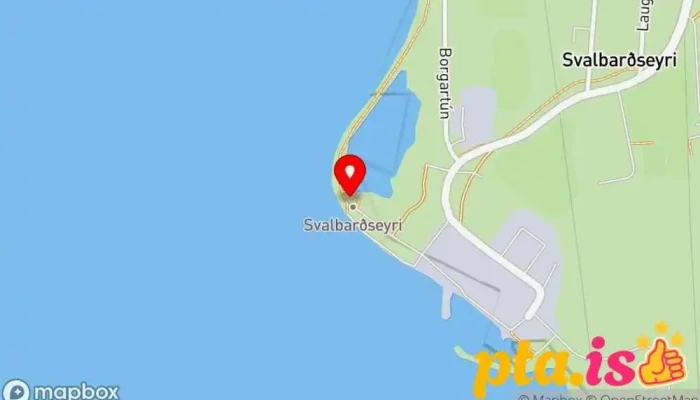 kort yfir Svalbarðsstrandarhreppur Sveitarstjórnarskrifstofa í Svalbarðseyri