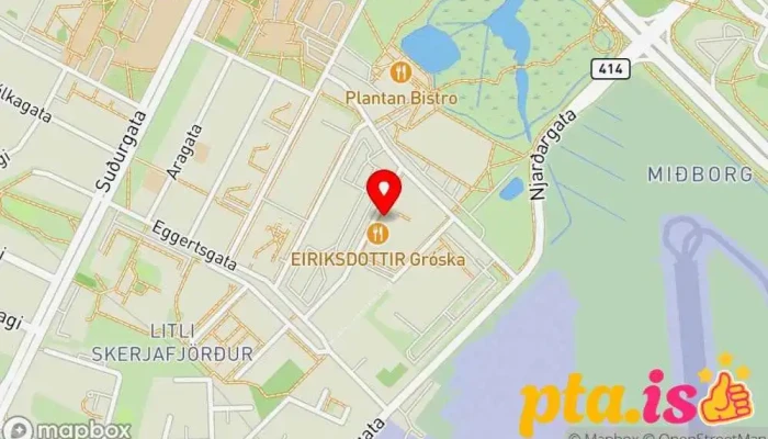 kort yfir Sykursalur Tónleika- eða veislusalur í Reykjavík