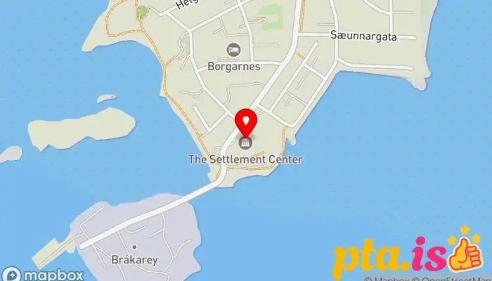 kort yfir The Settlement Centre Safn, Gjafavöruverslun í Borgarnes
