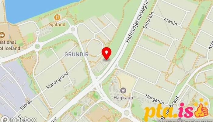 kort yfir Þvottaplan fyrir bíla Bensínstöð í Garðabær