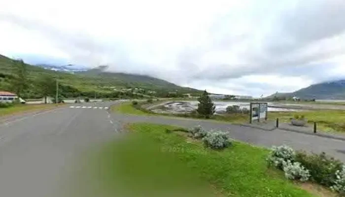 Upplysingaskilti Reydarfjordur Street View 360deg - Reyðarfjörður