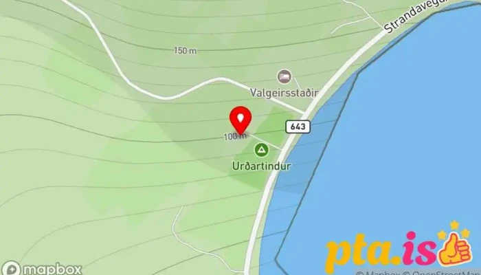 kort yfir Urðartindur Guesthouse Gististaður, Tjaldstæði í Nordurfjördur