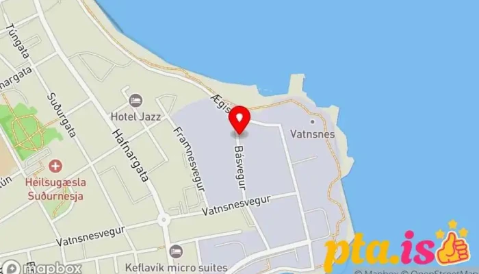 kort yfir Urta Islandica - Sea and salt workshop Lúxusmatvöruverslun í Keflavík