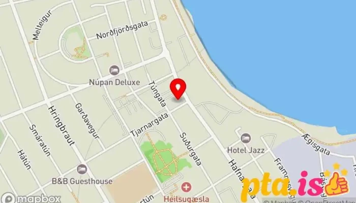 kort yfir Valný fasteignasala Fasteignasala í Keflavík