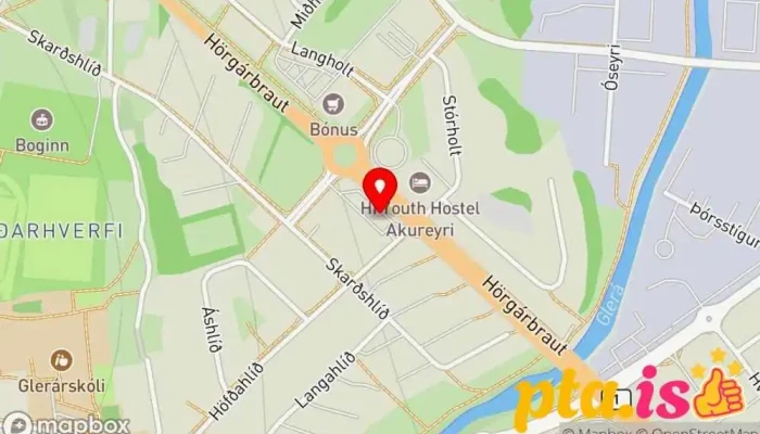 kort yfir Vega nesti Skyndibitastaður í Akureyri