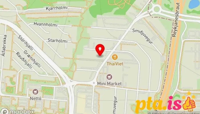 kort yfir Vegurinn Kirkja í Kópavogur