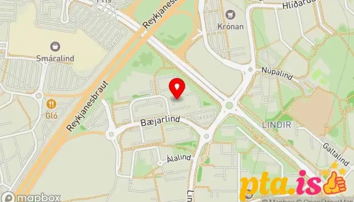 kort yfir Vídd flísaverslun Flísaverslun, Byggingarvöruverslun í Kópavogur