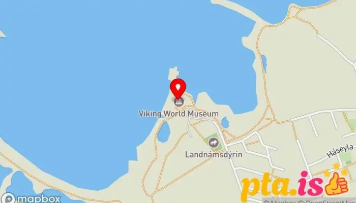 kort yfir Viking World Safn, Kaffihús, Ferðamannastaður í Njarðvík