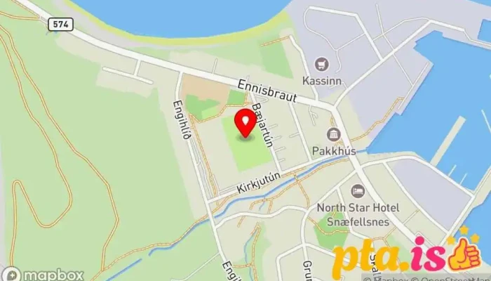 kort yfir Víkingur Ólafsvík Fótboltafélag, Fótboltavöllur í Ólafsvík