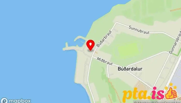 kort yfir Vínlandssetur Leifsbúð Veitingastaður, Kaffihús í Búðardalur
