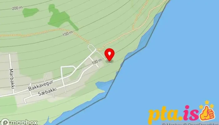 kort yfir Vitapollurinn Sögulegt kennileiti, Minjavernd, Friðland í Neskaupstaður