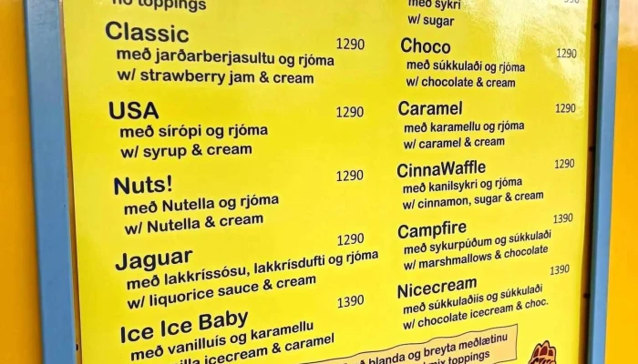 Voffluvagninn Matsedill - Reykjavík