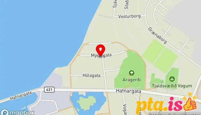 kort yfir Vogaklettur  í Vogar