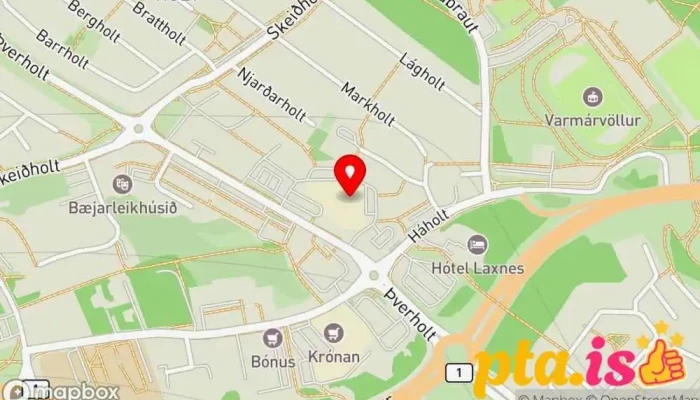 kort yfir VORVERK Verslun í Mosfellsbær