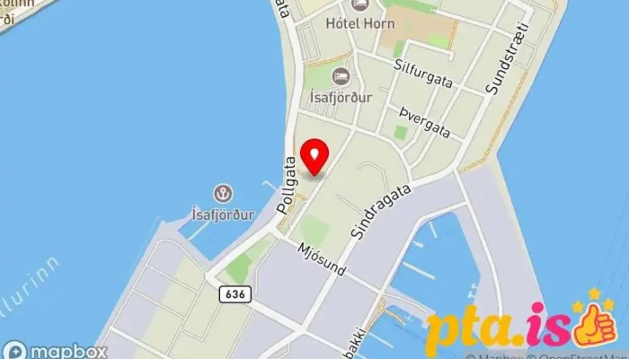 kort yfir West Tours Ferðaskrifstofa, Ferðaþjónustufyrirtæki í Ísafjörður