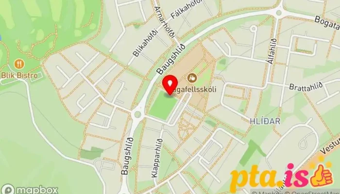 kort yfir World Class Heilsa í Mosfellsbær